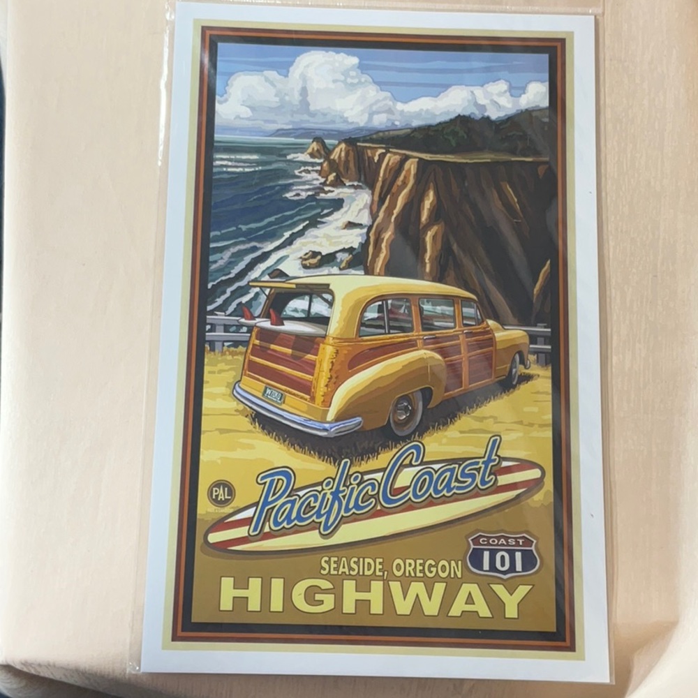 Paul A. Lanquist Pacific Coast Seaside, Oregon Highway 11”x17” Print